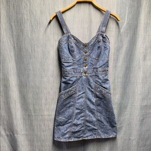 Japna Denim Mini Dress with Button Details size small